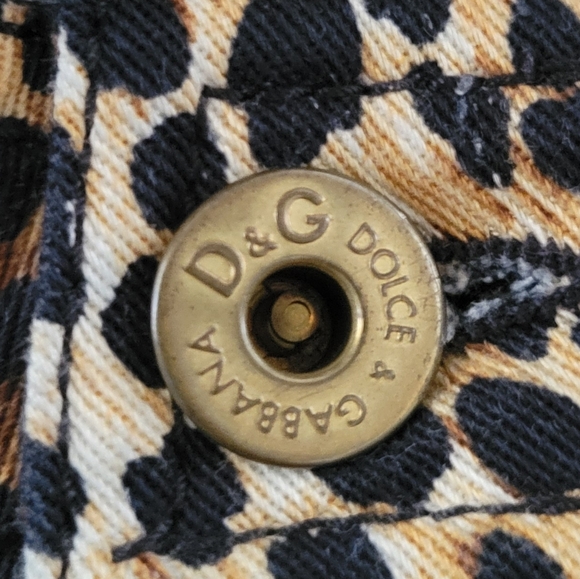 Dolce & Gabbana Leopard Animal Print Skinny Jeans Pants Low Rise Designer Goth - Picture 7 of 13